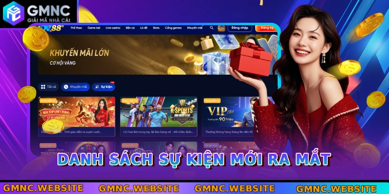 Danh sách sự kiện mới ra mắt